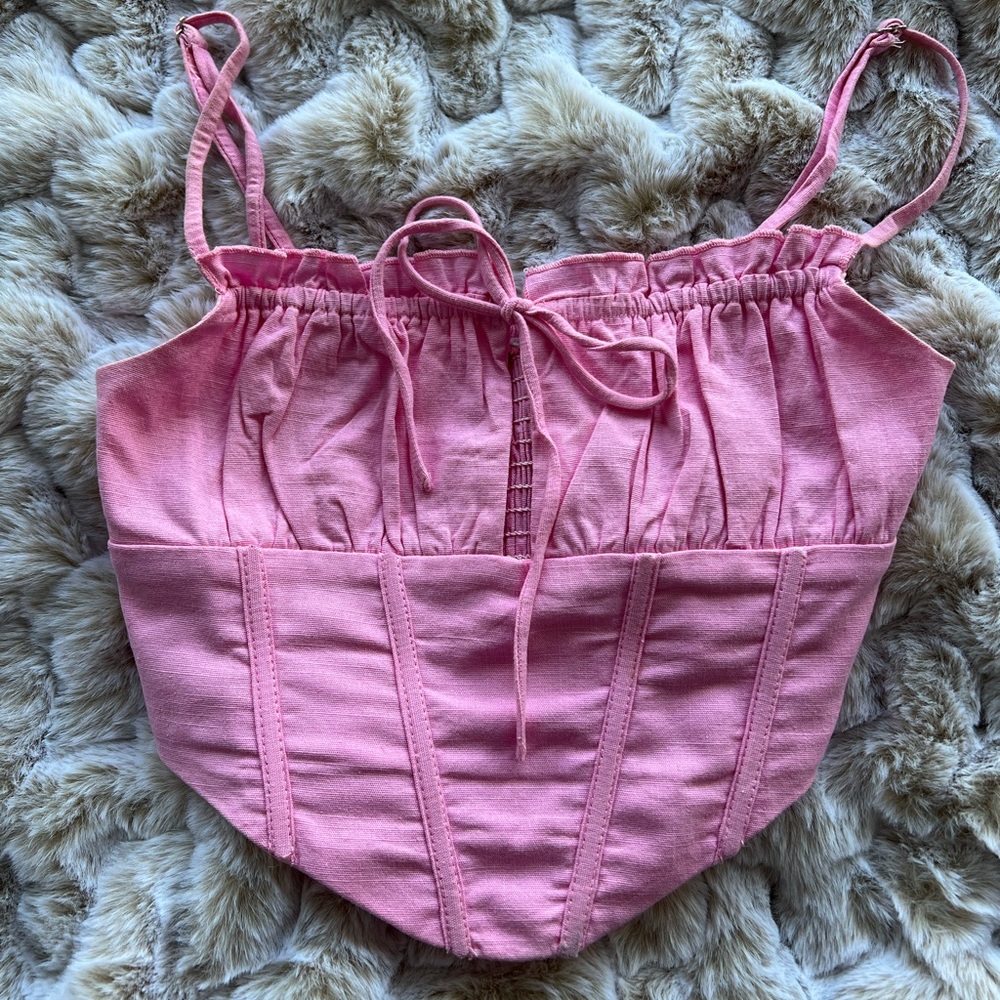 Princess polly pink corset bustier tank top